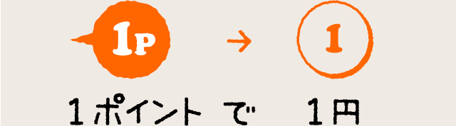 1ポイントで1円